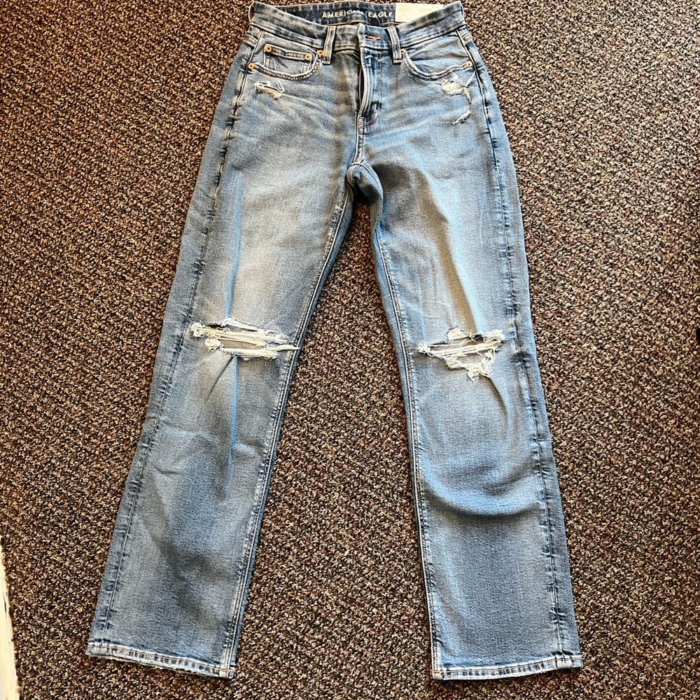 American Eagle Outfitters Blue Straight Leg Jeans
